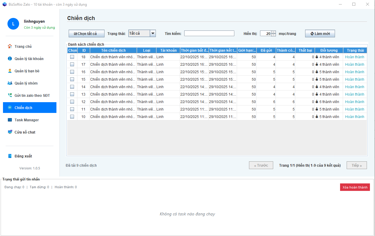 BizSoftio-quản-lý-chiến-dịch