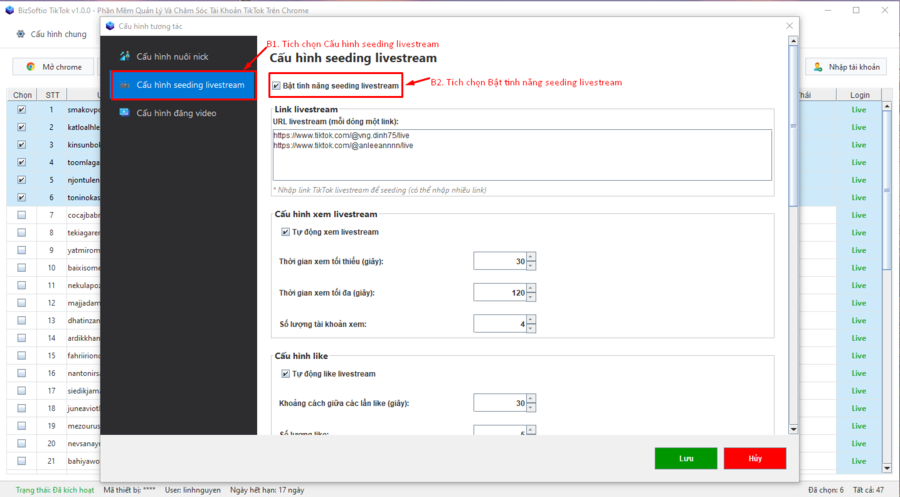 cách tăng mắt livestream TikTok