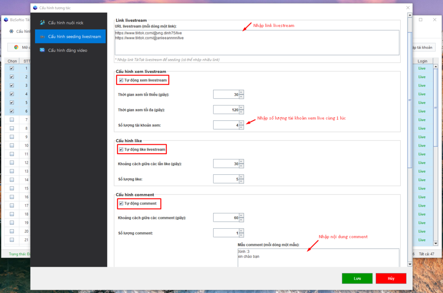 cách tăng mắt livestream TikTok