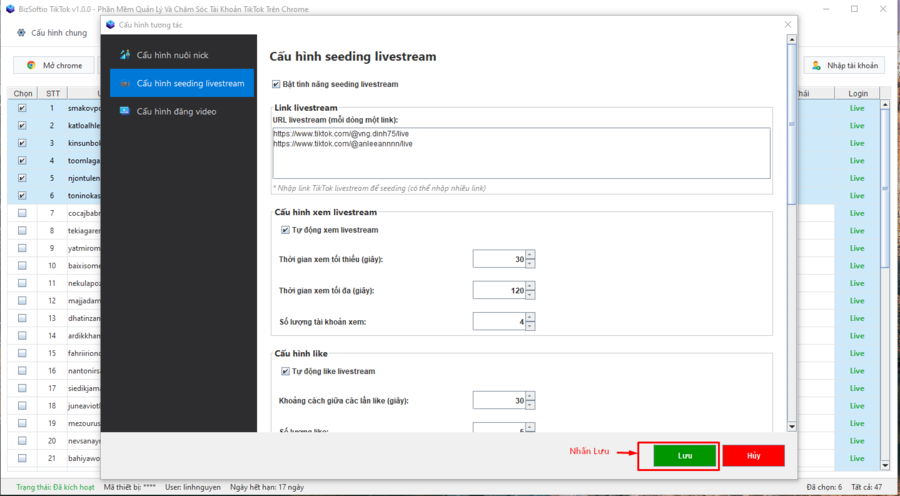 cách tăng mắt livestream TikTok
